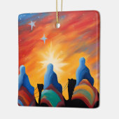 Three Wise Men Abstract Keramisch Ornament (Links)