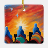 Three Wise Men Abstract Keramisch Ornament (Voorkant)