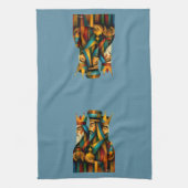 Three Wise Men Abstract Nativity Art Theedoek (Verticaal)