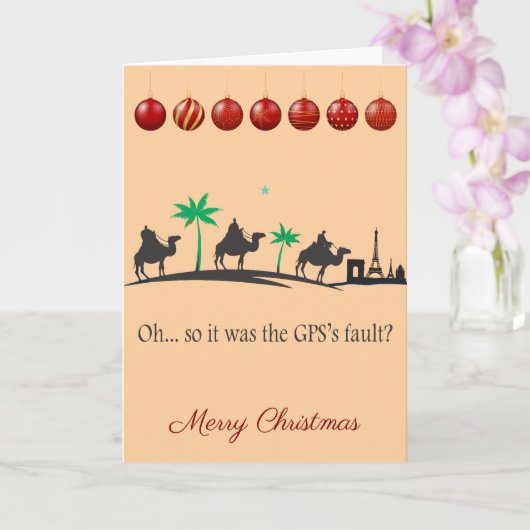 Three wise men at Christmas Kaart (Orchidee)