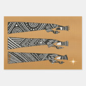 Three Wise Men Black & White Christmas Nativity Inpakpapier Vel (Voorkant 2)