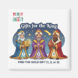 Three Wise Men Christmas Gifts Logic Game Magnet Magneet