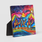 Three Wise Men Colorful Christmas Holiday  Fotoplaat (Voorkant)