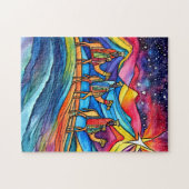 Three Wise Men Colorful Christmas Holiday Legpuzzel (Horizontaal)