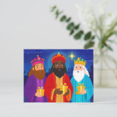 Three Wise Men Epiphany Christmas Star Feestdagenkaart (Staand voorkant)