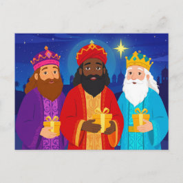 Three Wise Men Epiphany Christmas Star Feestdagenkaart