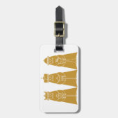 Three Wise Men Modern Nativity Kings Bagagelabel (Voorkant verticaal)