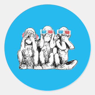 Three Wise Monkeys Classic Sticker