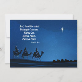Three Wisemen approach Bethlehem - Personalize Feestdagenkaart