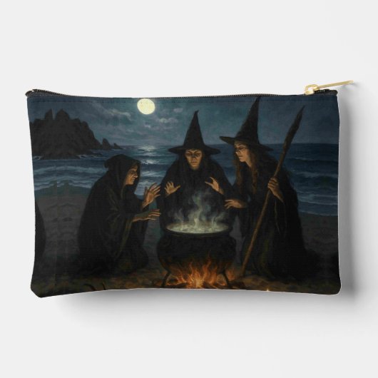 Three Witches Brew Cauldron Full Moon Beach  Etui (Achterkant)