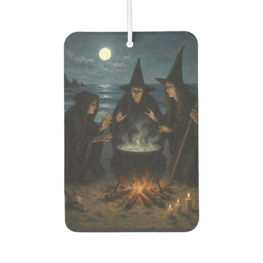 Three Witches Brew Cauldron Full Moon Beach Luchtverfrisser (Voorkant)