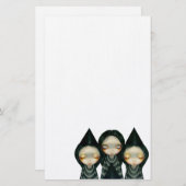 "Three Witchy Sisters" bankierwerk Briefpapier (Voorkant / Achterkant)