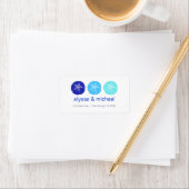 ThreeBlueSandDollars, alyssa & michael, 123... Etiket (Insitu)