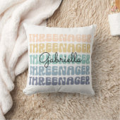 Threenager, 3e verjaardag, Birthday Toddler Name Kussen (Deken)