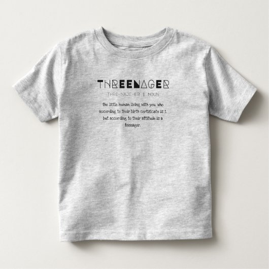Threenager Kinder Shirts (Voorkant)