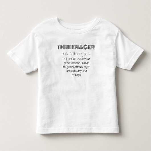 Threenager Kinder Shirts (Voorkant)