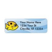Threespot Damselfish Etiket (Voorkant)