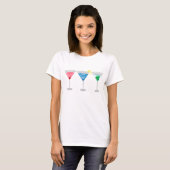 Threetinis a assorti le T-shirt de martini (Devant entier)