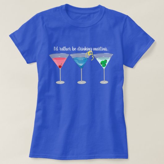 Threetinis Assorted Martinis T-Shirt (Design voorkant)