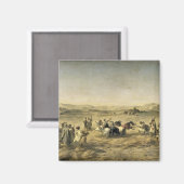 Threshing Wheat in Algerije, 1853 Magneet (Voorkant / Achterkant)
