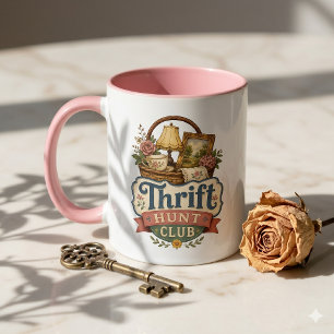 Thrift Hunt Club Vintage Cottagecore Mok