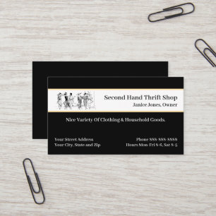 Thrift Shop Kleding Store Visitekaartje