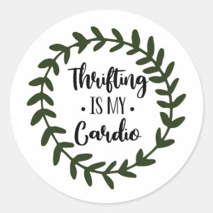 Thrifting est mon autocollant cardio