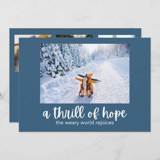 Thrill of Hope Christmas Kaart (Voorkant / Achterkant)
