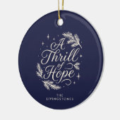 Thrill of Hope Navy  Photo Religious Keramisch Ornament (Links)