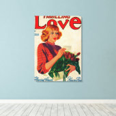 Thrilling Love Magazine Hoesje Canvas Afdruk (Insitu (Houten vloer))