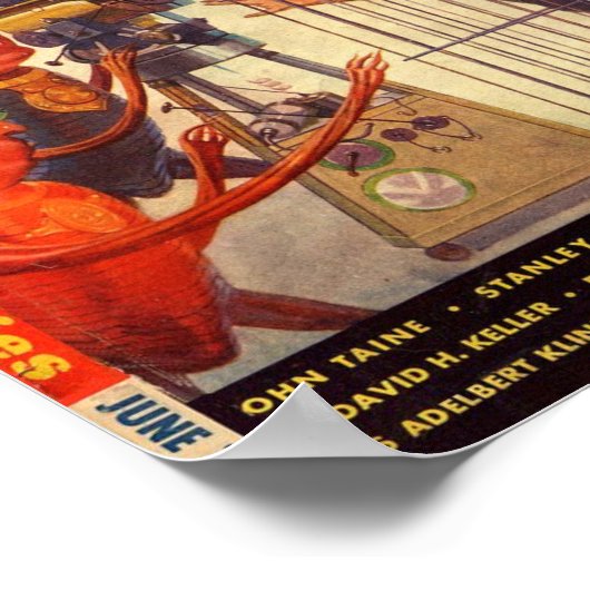 Thrilling Wonder "Human Zoo" Pulp cover Poster (Hoek)