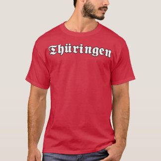 Thringen Thüringen geschreven met gotisch letterty T-shirt