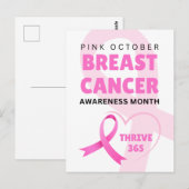 Thrive 365 Breast Cancer Awareness Month 2024 Briefkaart (Voorkant / Achterkant)