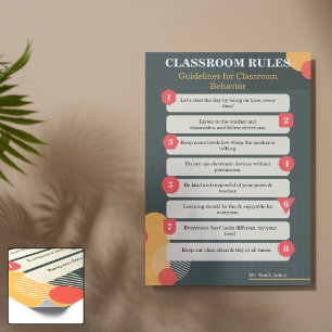 Thrive & Learn: Classroom Rules Poster (bewerkbaar