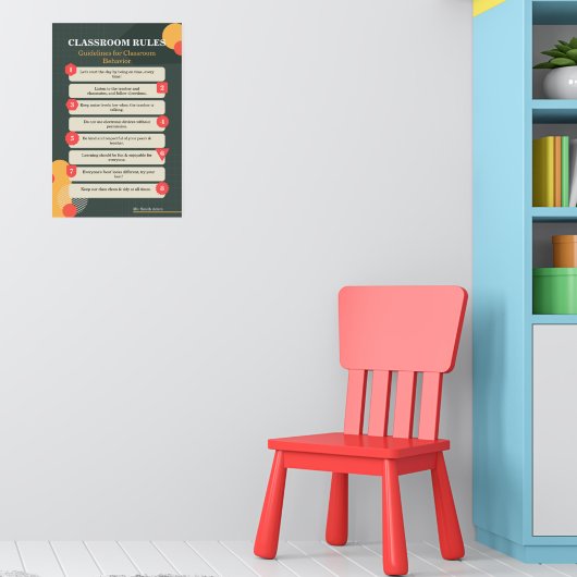 Thrive & Learn: Classroom Rules Poster (bewerkbaar