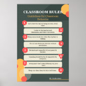 Thrive & Learn : Classroom Rules Poster (modifiabl (Devant)