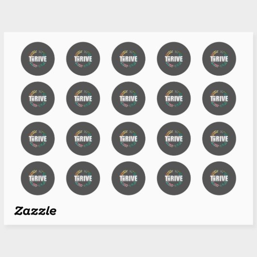 Thrive  ronde sticker (Vel)