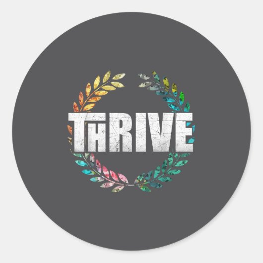 Thrive  ronde sticker (Voorkant)