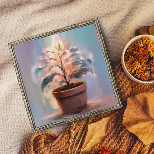 Thriving Indoors: een levendig pottenrijk Plant Foto Afdruk