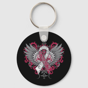 Throat Cancer Cool Wings Sleutelhanger