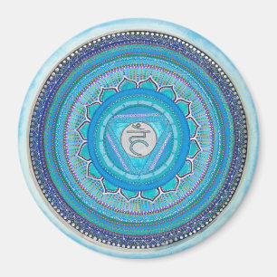 Throat Chakra Mandala Magnet