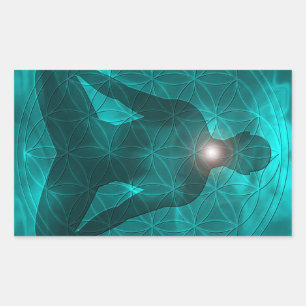 Throat Chakra Vishuddha Rechthoekige Sticker