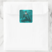 Throat Chakra Vishuddha Vierkante Sticker (Tas)