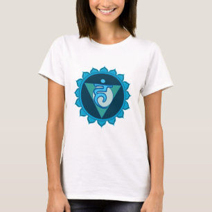 Throat Chakra Visuddha Dames T-shirt, Wit T-shirt
