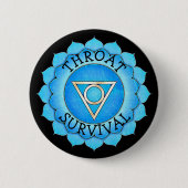 THROAT COMMUNICATION BLUE Chi Chakra Button (Voorkant)