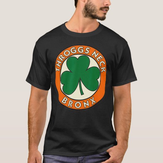 Throggs Neck Bronx NY Irish Shamrock T-shirt (Voorkant)