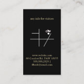 Throne White op zwart Visitekaartje (Achterkant)