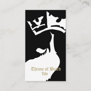 Throne White op zwart Visitekaartje