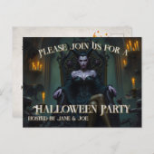 Throned Demon Queen in kaarslicht - Uitnodiging (Voorkant / Achterkant)