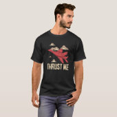 Throstuwdammen Vuurvliegtuig Jet Pilot Aviator Avi T-shirt (Voorkant volledig)